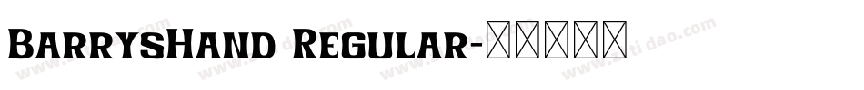 BarrysHand Regular字体转换
